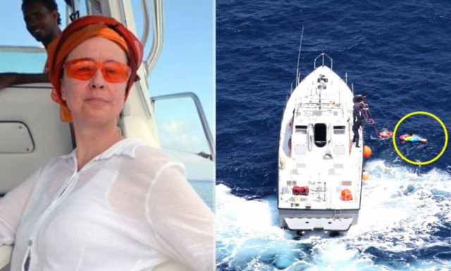 Αυτή είναι η γυναίκα που πέρασε 20 ώρες στη θάλασσα πάνω σε στρώμα - Η διάσωσή της καρέ καρέ