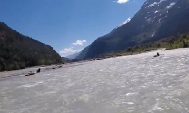 Τρόμος: Αρκούδα επιτίθεται σε άνδρα που έκανε rafting (vid)