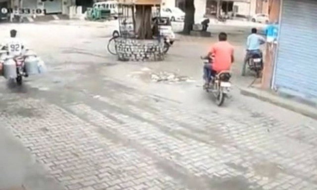 Μήνυμα προς μοτοσικλετιστές: Προσοχή στους αδέσποτους ταύρους! (vid)