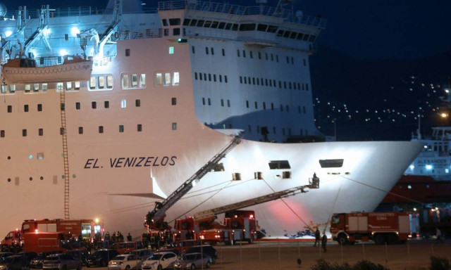 Greek ferryboat Eleftherios Venizelos evacuated after fire breaks out