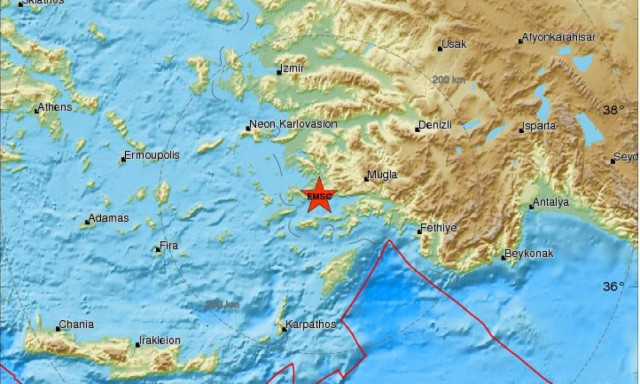 Σεισμός 4,4 Ρίχτερ στην Τουρκία - Αισθητός και στα Δωδεκάνησα