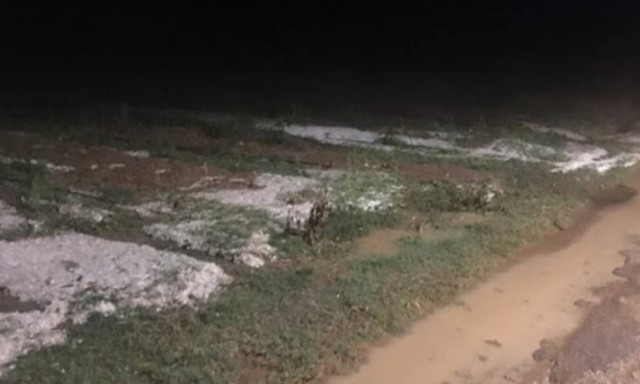 Χαλάζι έντυσε στα «λευκά»  χωριά της Αρκαδίας