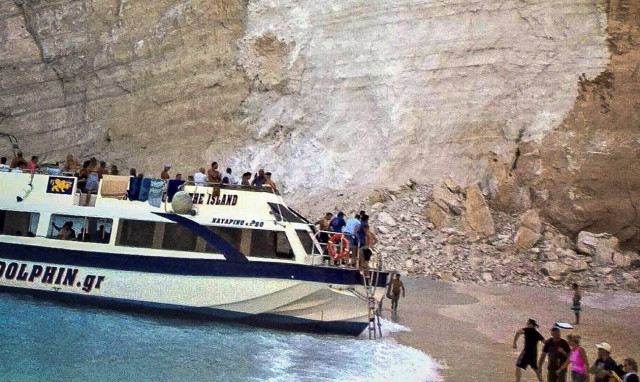 Seven injured in 'Navagio' beach cliff collapse on Zakynthos at last count
