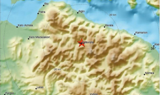 Σεισμός νοτιοδυτικά της Ακράτας
