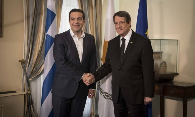 Συνάντηση Τσίπρα - Αναστασιάδη στο Μέγαρο Μαξίμου