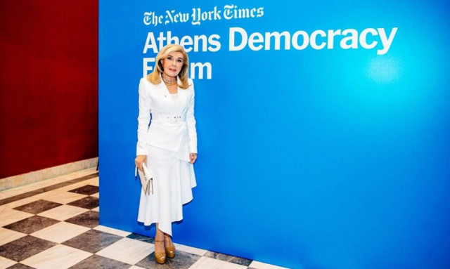 Athens Democracy Forum: Για τον ανθρωπισμό και την αλληλεγγύη μίλησε η Μαριάννα Βαρδινογιάννη