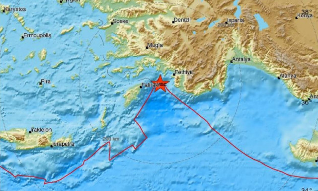 Σεισμός ανατολικά της Ρόδου