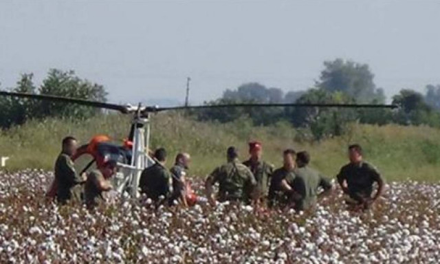 Θρίλερ στον αέρα με ελικόπτερο της Αεροπορίας Στρατού: Εικόνες από την αναγκαστική προσγείωση