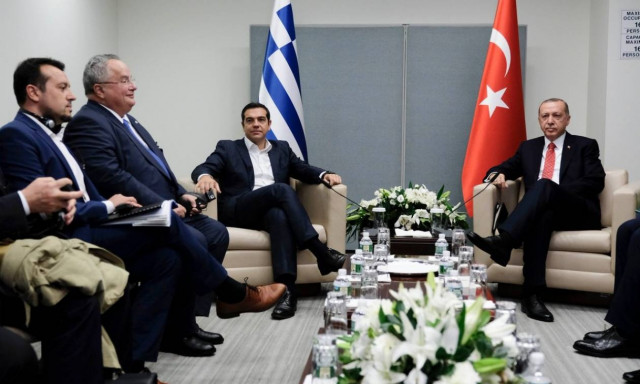 Σε εξέλιξη το τετ-α-τετ Τσίπρα - Ερντογάν στη Νέα Υόρκη