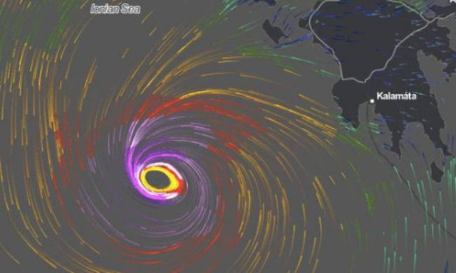 Chance of rare Mediterranean cyclone in south Ionian Sea on Friday