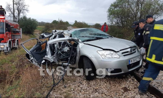 One teacher dead, three injured after car is hit by a train