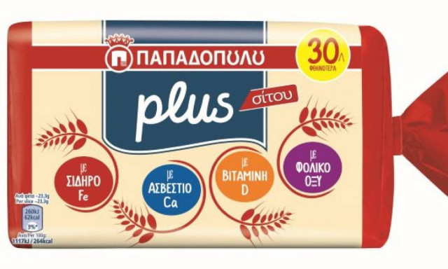 ΝΕΟ ψωμί του τοστ «Παπαδοπούλου PLUS»  Το κάτι παραπάνω στο ψωμί του τοστ!