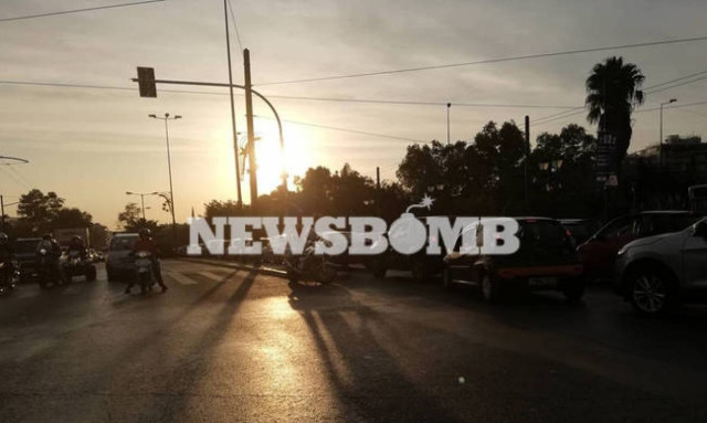 Vass. Konstantinou section shut down temporarily due to oil spill near the Panathenaic Stadium