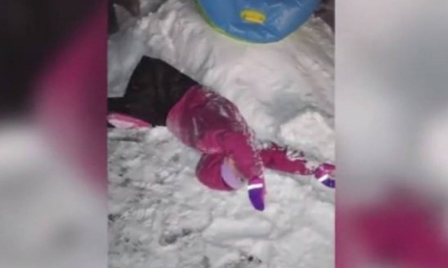 Το ξεκαρδιστικό παιχνίδι δύο κοριτσιών στο χιόνι (vid)