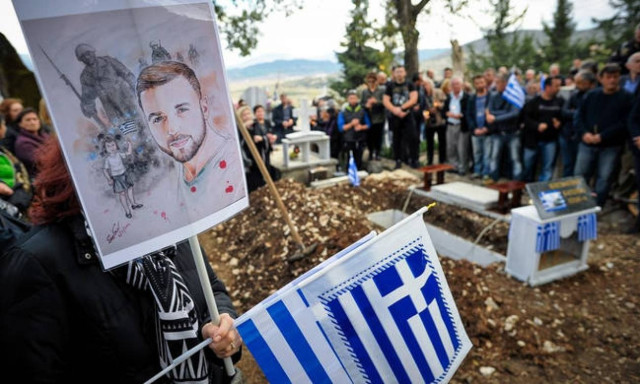 Funeral of Konstantinos Katsifas held in Albania
