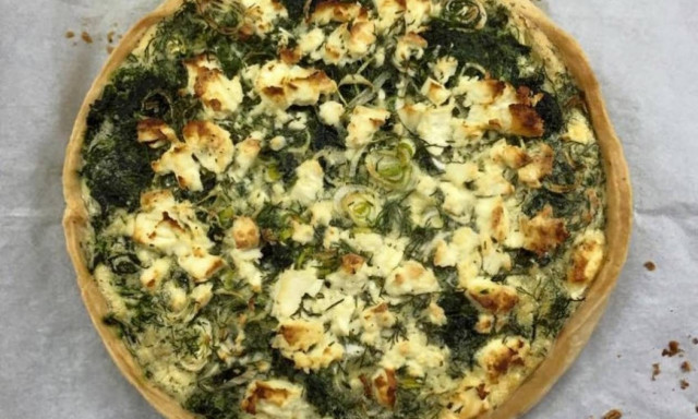 Τάρτα με σπανάκι και πατάτες