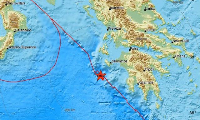 Σεισμός: Μετασεισμική δόνηση νοτιοδυτικά της Ζακύνθου
