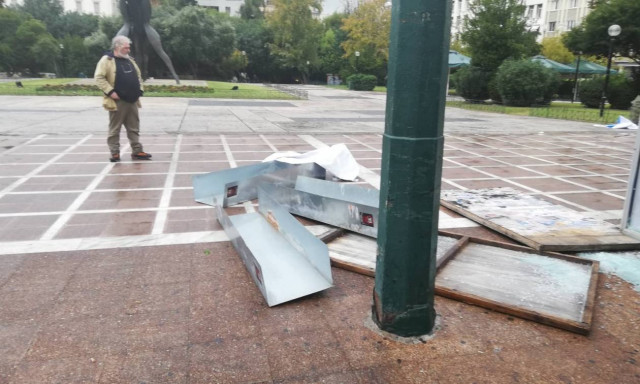 Tension at Klathmonos Square - Syntagma metro station closed due to rallies for Grigoropoulos