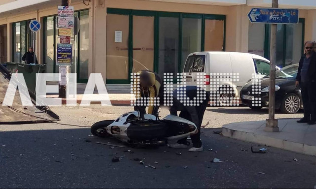 Αμαλιάδα: Ένας τραυματίας σε τροχαίο (pics)