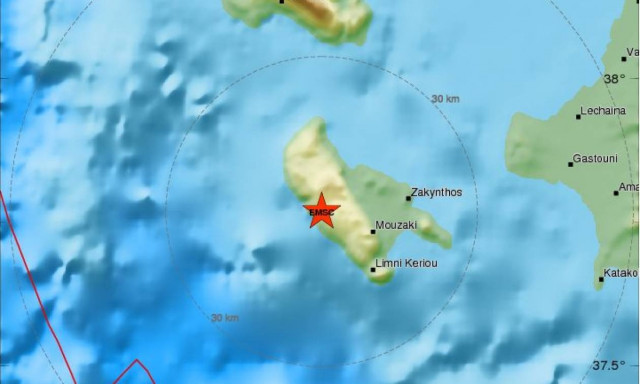 Νέος σεισμός στη Ζάκυνθο