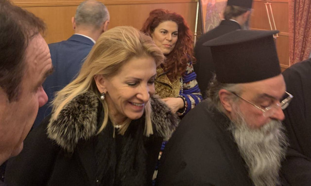 Στην κοπή βασιλόπιτας της Αρχιεπισκοπής Αθηνών η Ιωάννα Καλαντζάκου