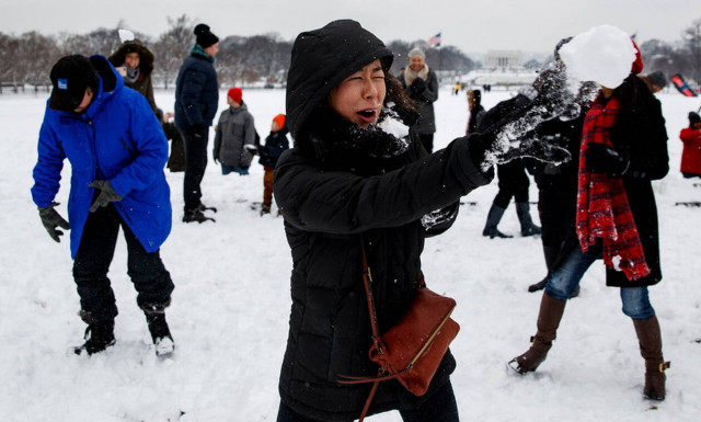 Χιονοπόλεμος στην Ουάσινγκτον, χιονάνθρωποι στη Συρία - Το 'στρωσε παντού (pics)