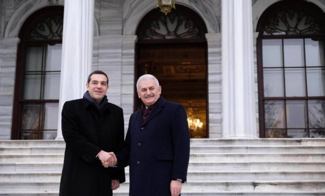 PM Tsipras meets with Yildirim, Greek community members on last day in Turkey