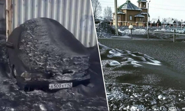 Εικόνες Αποκάλυψης: Έριξε μαύρο χιόνι και σκέπασε τα πάντα 