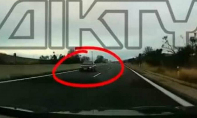 Σκηνές τρόμου στις Σέρρες: Οδηγούσε ανάποδα στην Εγνατία! (vid)