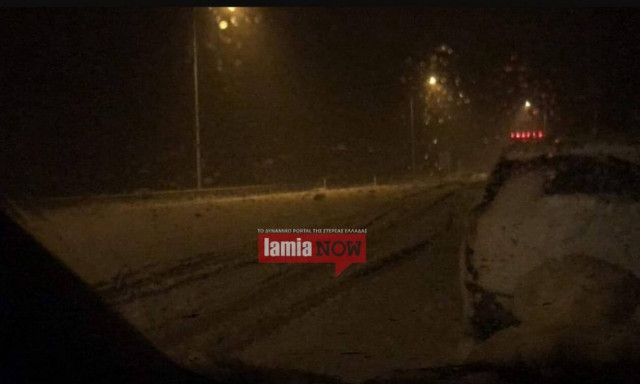 Καιρός: Χάος από τον χιονιά στη Φθιώτιδα - «Δίπλωσαν» 30 νταλίκες στην εθνική οδό (pics)