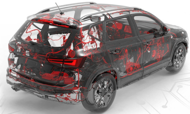Το μήκος των καλωδίων στο Seat Ateca φτάνει τα 2,2 χιλιόμετρα