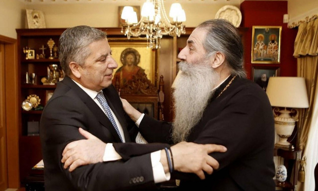 Περιφερειακές εκλογές 2019: Mε τον Μητροπολίτη Πειραιώς Σεραφείμ συναντήθηκε ο Γιώργος Πατούλης