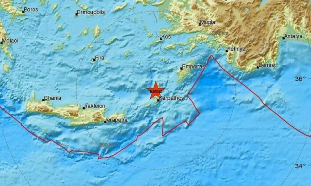 Ισχυρός σεισμός στην Κάρπαθο