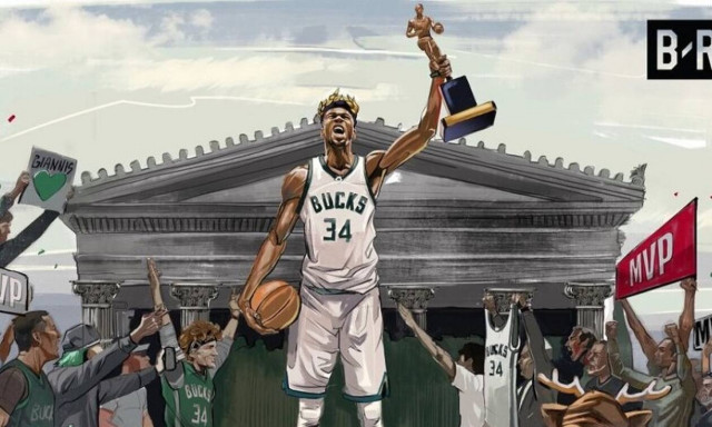 Μπροστά στον Παρθενώνα, δαφνοστεφανομένο παρουσιάζουν τα διεθνή MME τον Αντετοκούνμπο (pic-vid)