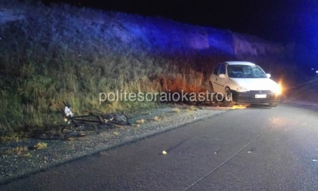 Τραγωδία στο Ωραιόκαστρο: Αυτοκίνητο παρέσυρε ποδηλάτη (pics&vid)