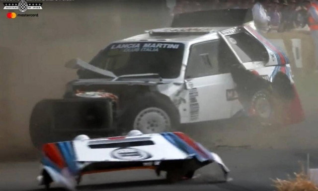 Δείτε μία Lancia Delta S4 να διαλύεται στο Goodwood