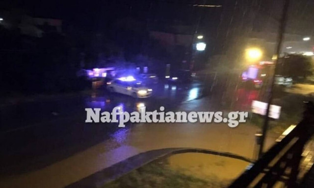 Κακοκαιρία: Σοβαρά προβλήματα και πλημμυρισμένοι δρόμοι σε Αχαΐα και Ναύπακτο