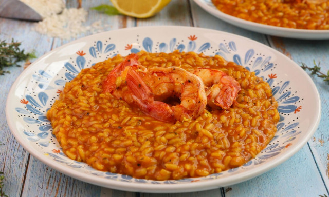 Απολαυστικό ριζότο με γαρίδες