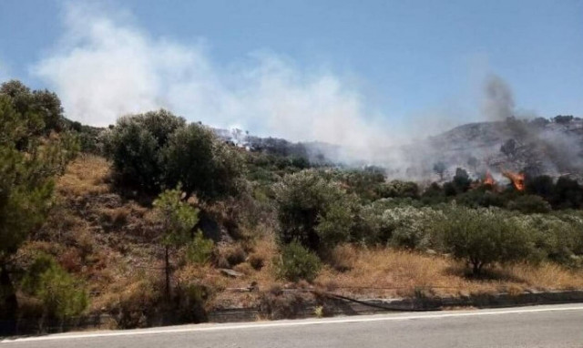 Συναγερμός στην Κρήτη: Μεγάλη φωτιά στο Ηράκλειο