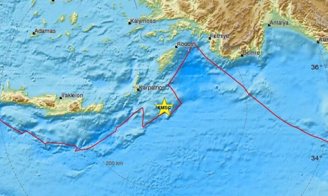 Σεισμός νοτιοανατολικά της Καρπάθου (pics)