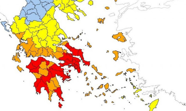Πιο επικίνδυνη ημέρα η Κυριακή: Σε αυτές τις περιοχές υπάρχει ακραίος κίνδυνος πυρκαγιάς