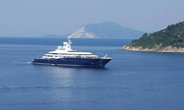 Qatar's Sheikh Tamim Bin Al Thani in Skiathos