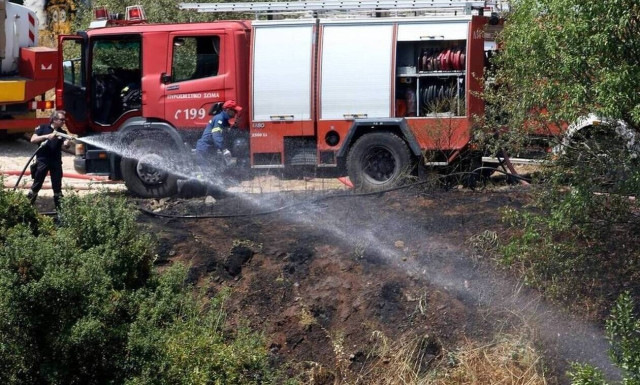 Wildfire on the island of Zakynthos