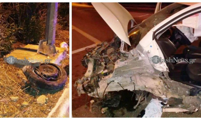 Τρομακτικό τροχαίο στην Κρήτη – Απίστευτο το πώς γλίτωσε ο οδηγός (pics)
