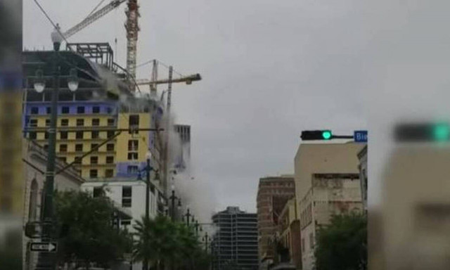 Απίστευτες εικόνες στη Νέα Ορλεάνη: Κατέρρευσε ξενοδοχείο - Ένας νεκρός 