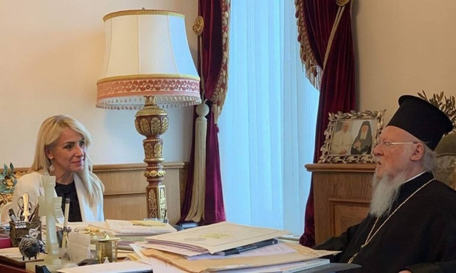 Συνάντηση με τον Οικουμενικό Πατριάρχη είχε η Νικολέττα Τσιτσανούδη – Μαλλίδη