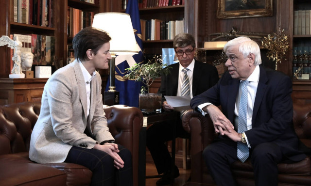 Excellent bilateral relations between Greece, Serbia at the centre of Pavlopoulos-Brnabic meeting