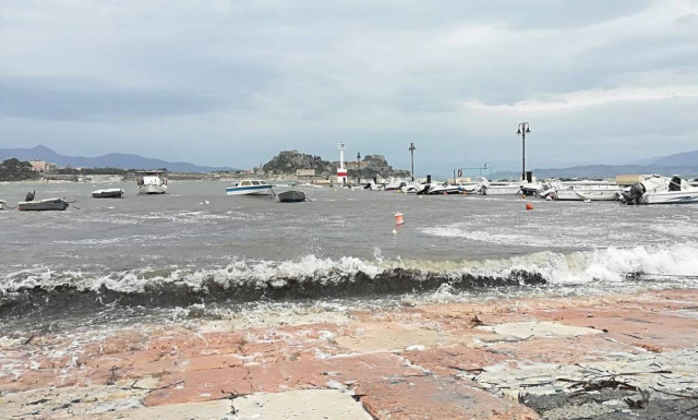 Σαρώνει την Κέρκυρα η «Βικτώρια»: Οι άνεμοι ξερίζωσαν δέντρα (pics)