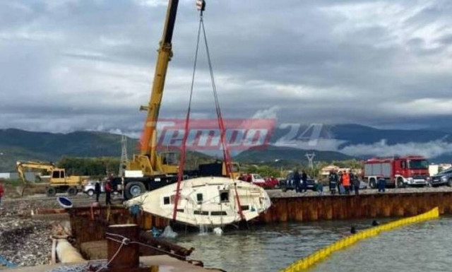 Τραγωδία στο Αντίρριο: Επιχείρηση ανέλκυσης του ιστιοφόρου - Νεκροί οι δύο επιβάτες 