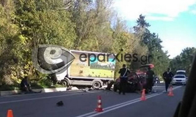 Χανιά: Τροχαίο στην εθνική οδό με εγκλωβισμό